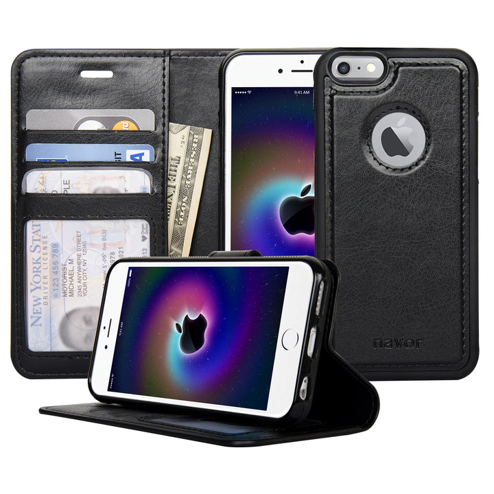 Navor Auto Align Detachable Magnetic Wallet Case Compatible for iPhone 6 and 6s with RFID Theft Protection JOOT-1L Image 7