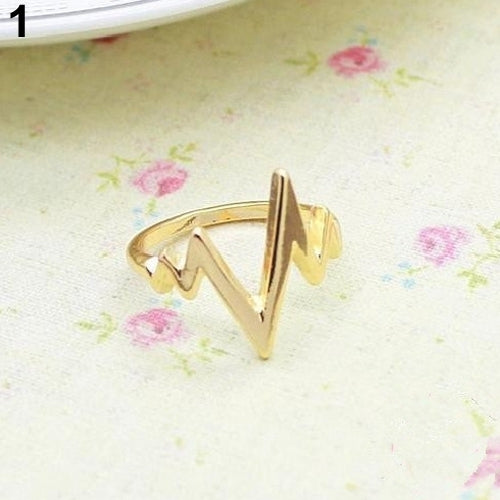 Unisex Fashion Zigzag Arrow Shape Band Alloy Knuckle Finger Ring Jewelry Gift Image 3