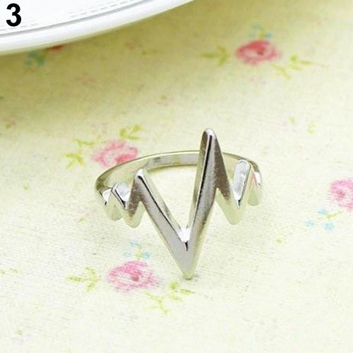 Unisex Fashion Zigzag Arrow Shape Band Alloy Knuckle Finger Ring Jewelry Gift Image 4