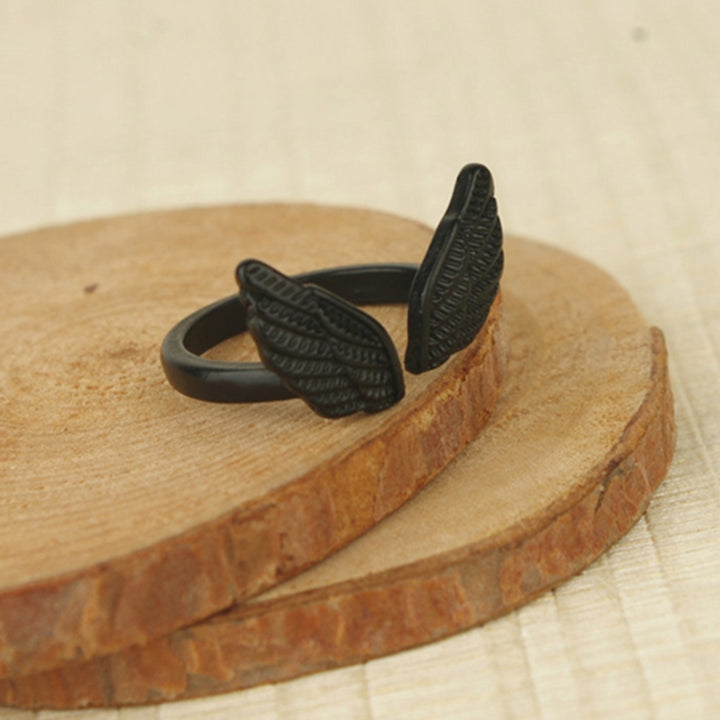 Open Finger Ring Good Luster Opening Finger Ring Angel Wing Shape Exquisite Finger Ring for Gift Image 4