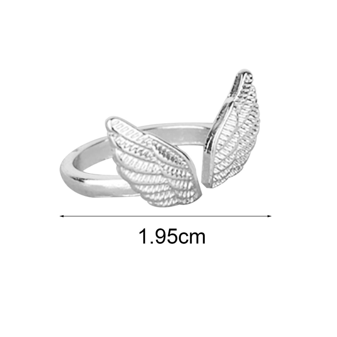 Open Finger Ring Good Luster Opening Finger Ring Angel Wing Shape Exquisite Finger Ring for Gift Image 8