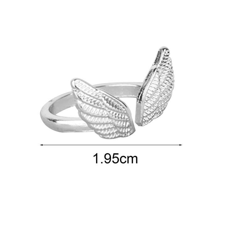 Open Finger Ring Good Luster Opening Finger Ring Angel Wing Shape Exquisite Finger Ring for Gift Image 8