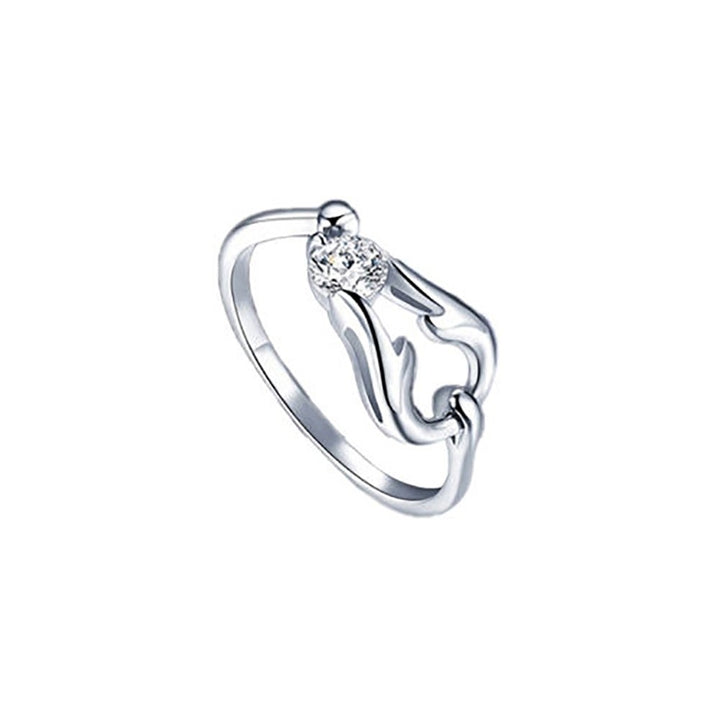 Men Women Silver Plated Constellations Adjustable Opening Ring Birthday Gift Image 1