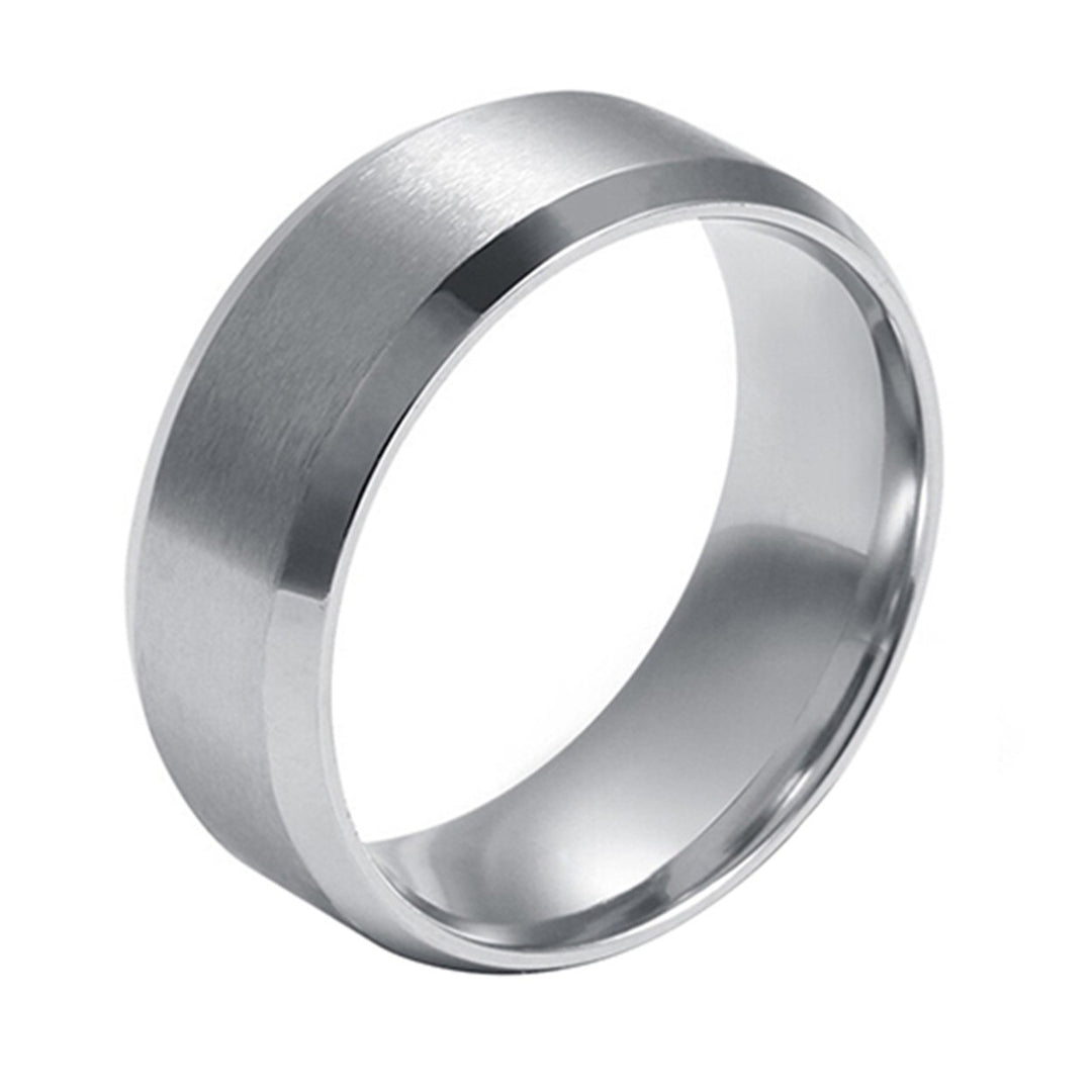 Punk Ring Cool Comfortable to Wear Simple Creative Titanium Steel Wide Band Ring for Cocktail Bar Club Image 1