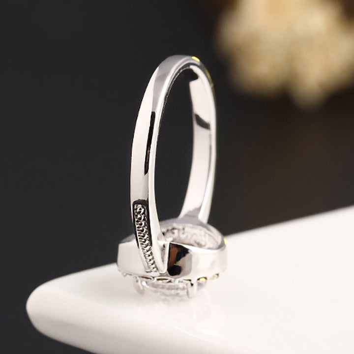 Fashion Women Gold/Silver Plated Zircon Finger Ring Wedding Engagement Jewelry Image 10