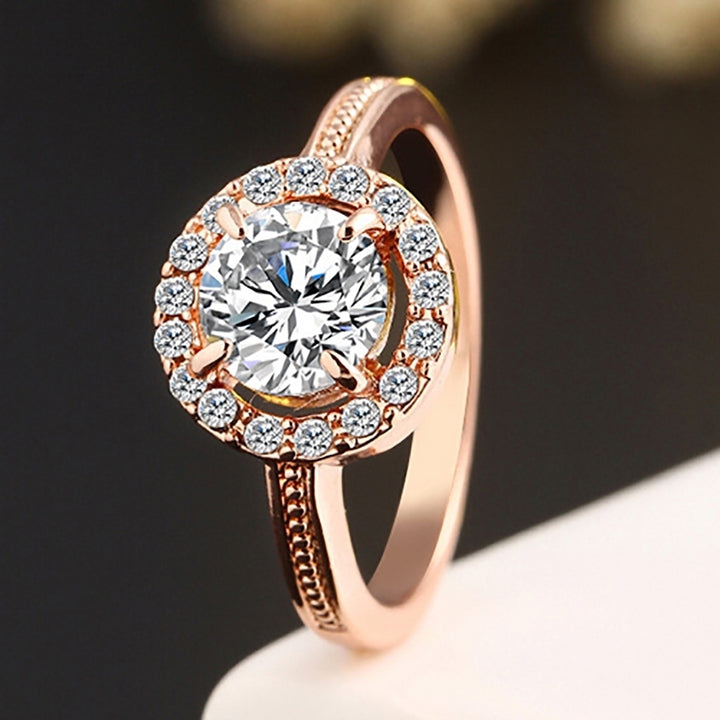 Fashion Women Gold/Silver Plated Zircon Finger Ring Wedding Engagement Jewelry Image 11