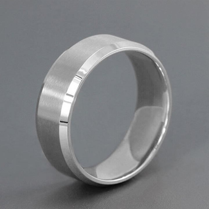 Punk Ring Cool Comfortable to Wear Simple Creative Titanium Steel Wide Band Ring for Cocktail Bar Club Image 7