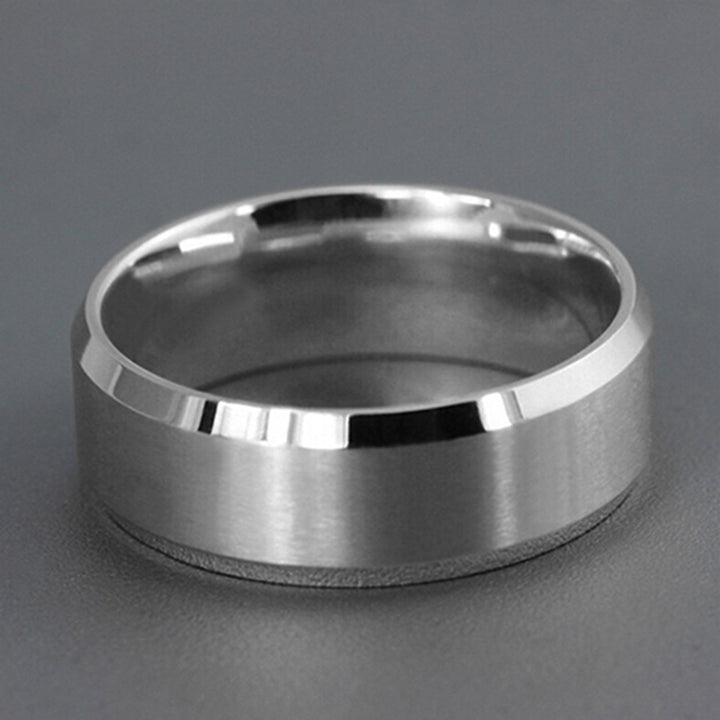 Punk Ring Cool Comfortable to Wear Simple Creative Titanium Steel Wide Band Ring for Cocktail Bar Club Image 12