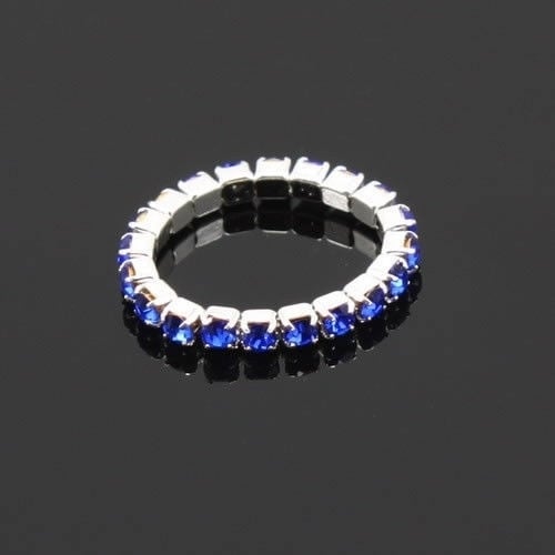 12 Pcs/Pack Elastic Rhinestone Decor Toe Rings Mixed Color Feet Jewelry Charms Image 7