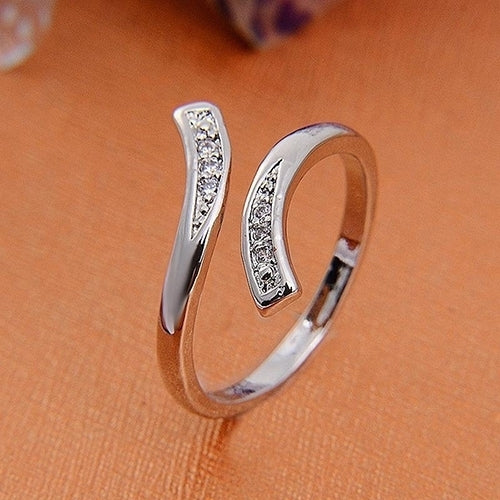 Hot Fashion Charm Womens Natural 925 Sterling Silver Adjustable Size Ring Image 1