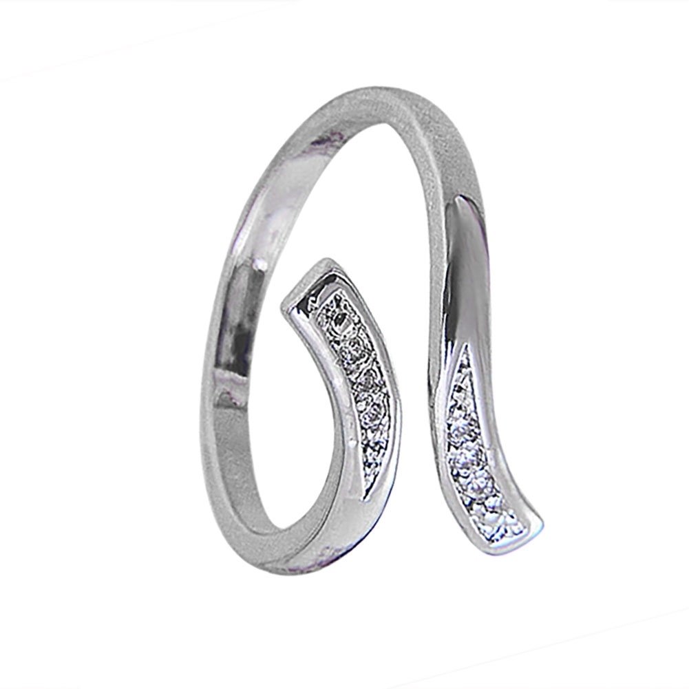 Hot Fashion Charm Womens Natural 925 Sterling Silver Adjustable Size Ring Image 4