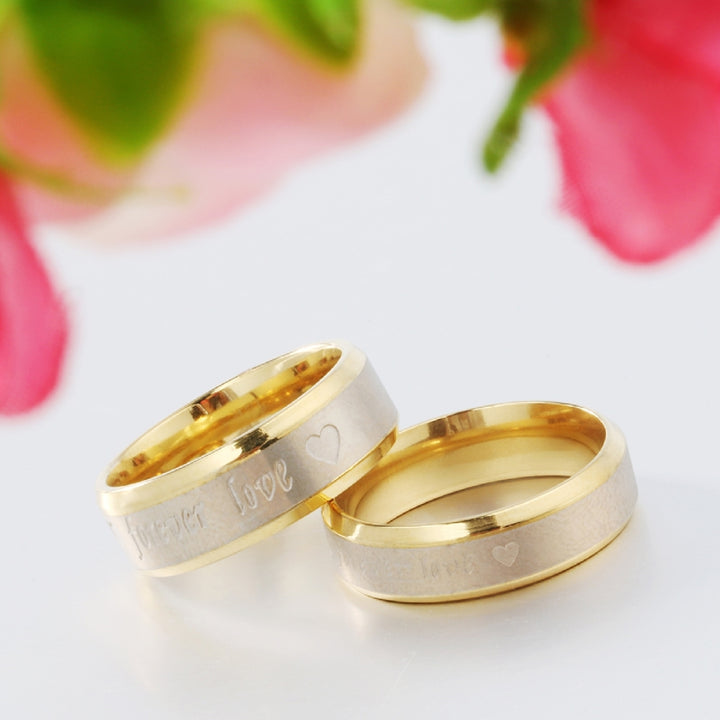 Heart Ring Decorative Comfortable Odorless Couples Matching Promise Rings for Birthday Present Image 3