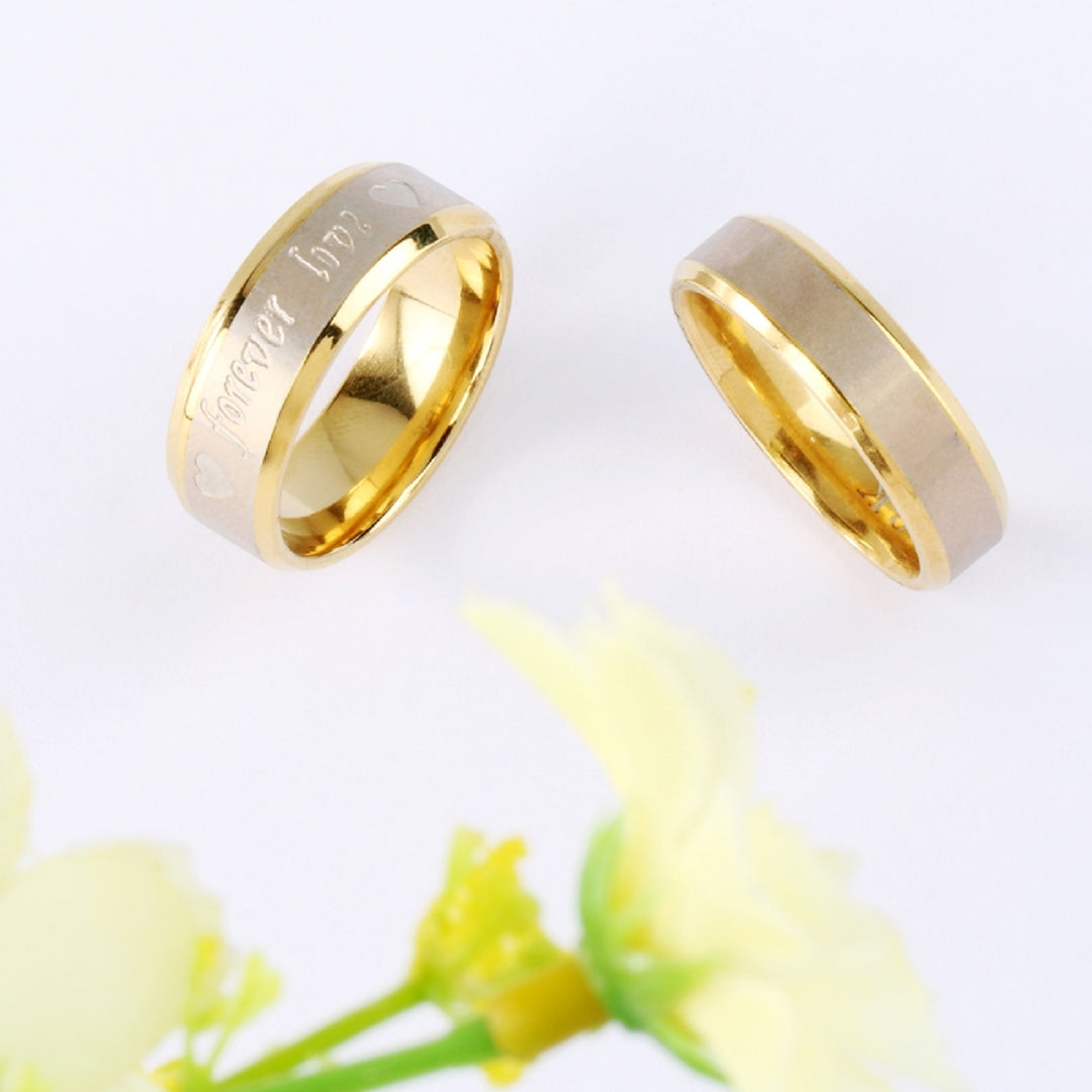 Heart Ring Decorative Comfortable Odorless Couples Matching Promise Rings for Birthday Present Image 4