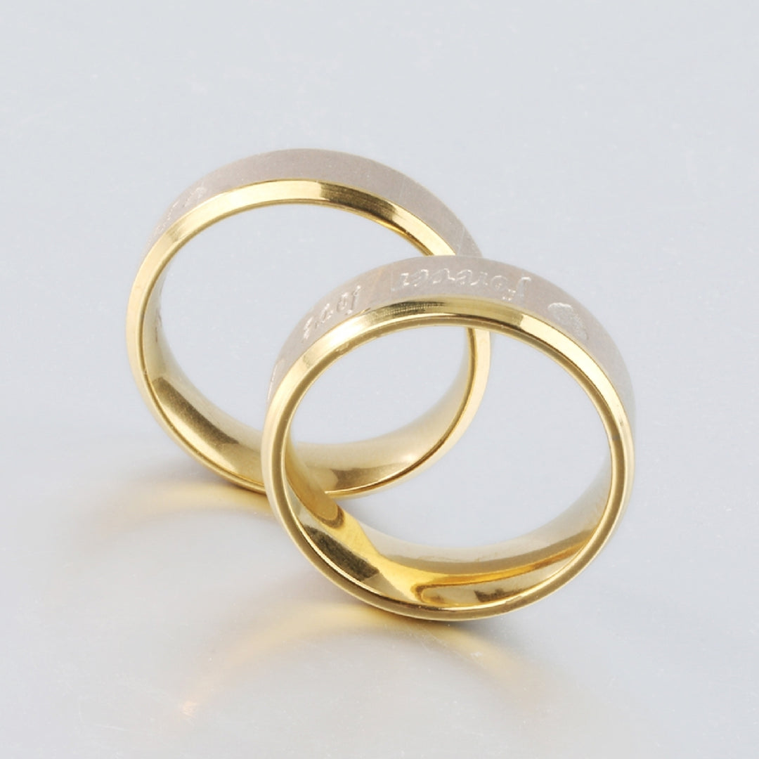 Heart Ring Decorative Comfortable Odorless Couples Matching Promise Rings for Birthday Present Image 7