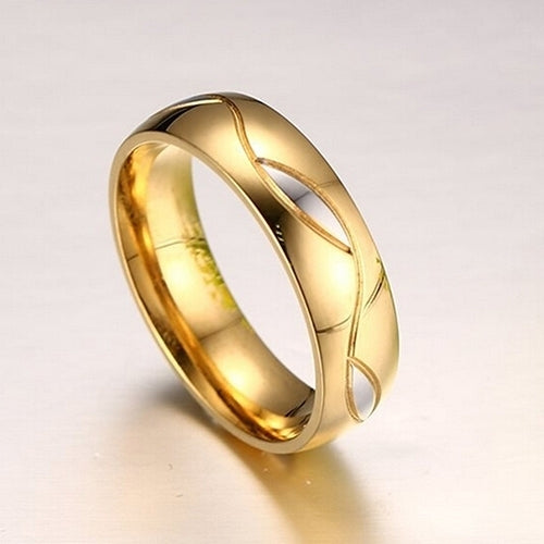 Womens Mens 18K Gold Plated Engagement Wedding Band Ring Zirconia Jewelry Gift Image 6