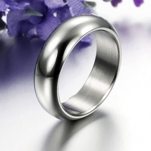 Mens Womens 6mm Titanium Steel Wedding Band Ring Party Jewelry Gift Us 6-10 Image 12