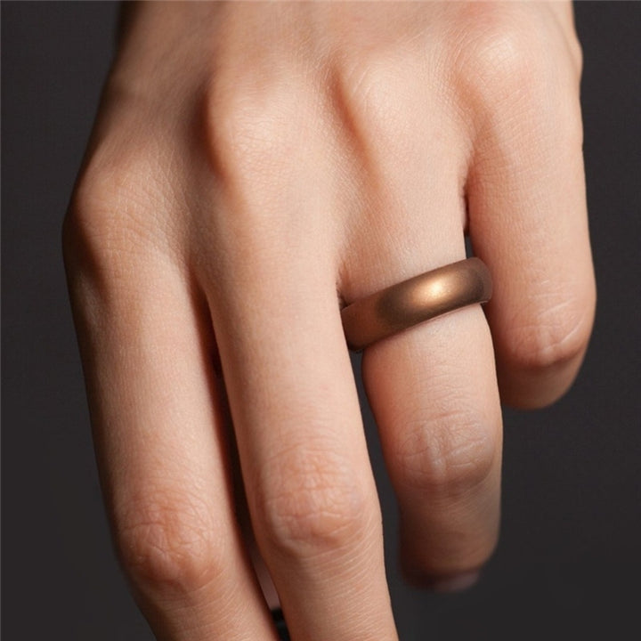 7Pcs Multi Color Fashion Silicone Finger Ring Couple Lover Jewelry Gift Image 2