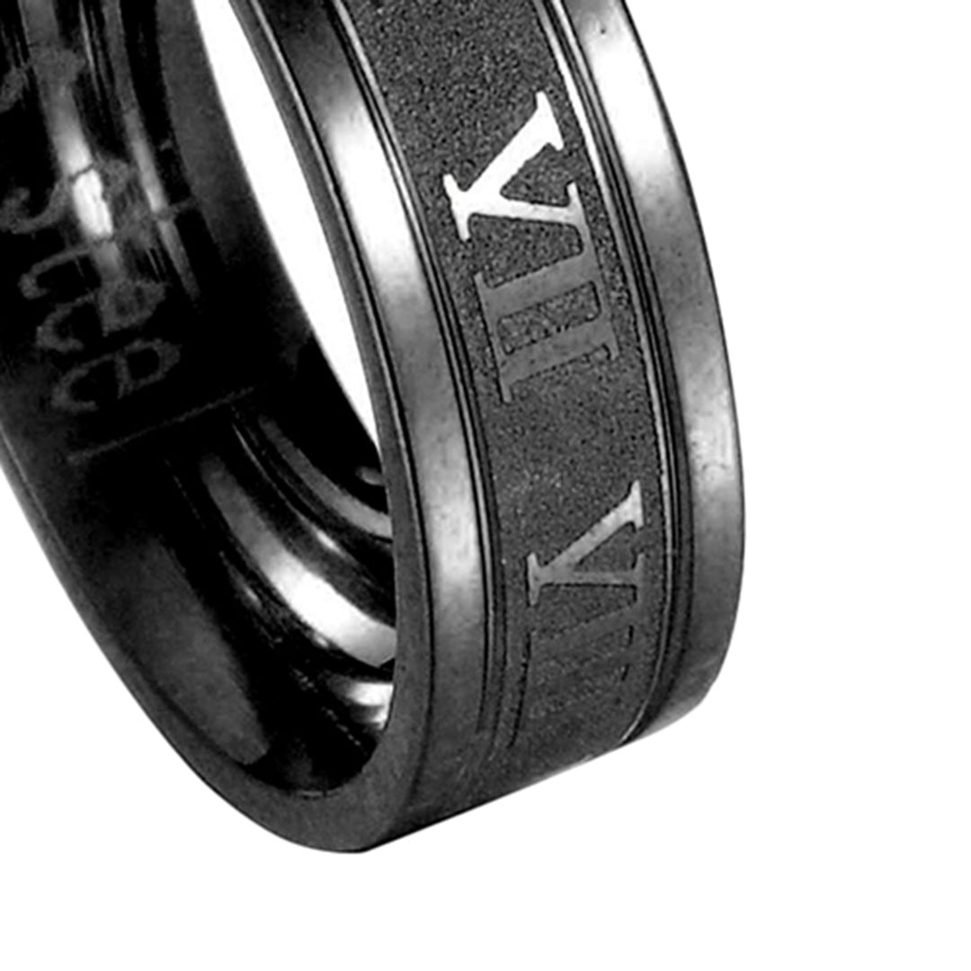 Punk Ring Creative Unisex Titanium Steel Roman Numerals Ring for Party Gift Daily Life Image 11