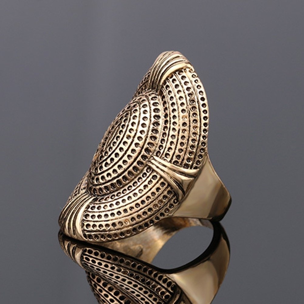 Creative Exaggerate Mesh Holes Design Alloy Finger Ring Men Women Jewelry Gift Image 4