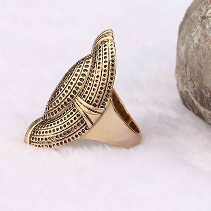 Creative Exaggerate Mesh Holes Design Alloy Finger Ring Men Women Jewelry Gift Image 9