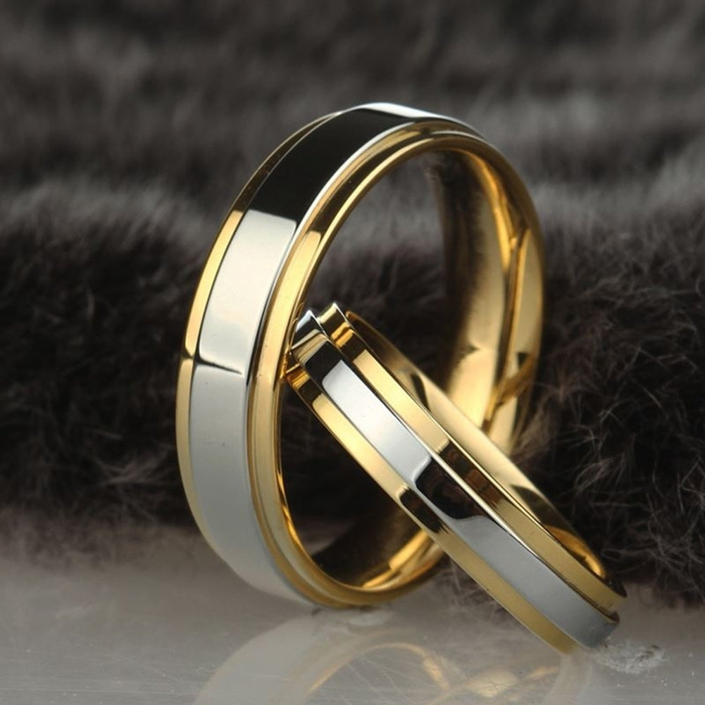 Fashion Lover Couples Women Titanium Steel Engagement Wedding Ring Band Jewelry Image 6