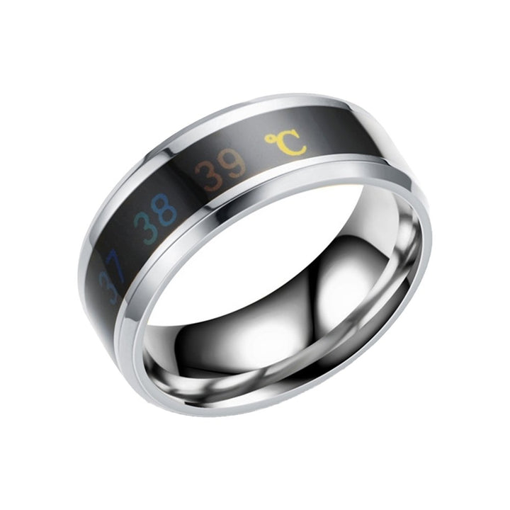 Emotion Mood Intelligent Temperature Sensitive Color Change Titanium Steel Ring Image 10