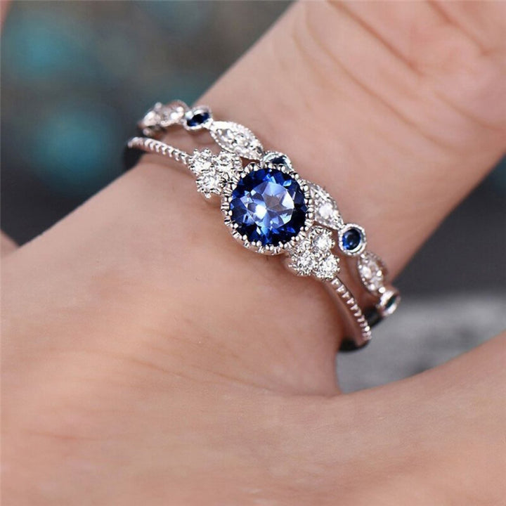 2Pcs Finger Jewelry Dual Type Non-allergic Durable Fashion Cycle Ring for Gift Image 9