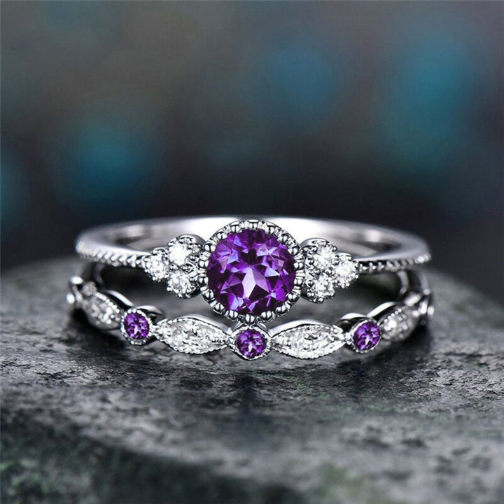 2Pcs Finger Jewelry Dual Type Non-allergic Durable Fashion Cycle Ring for Gift Image 12