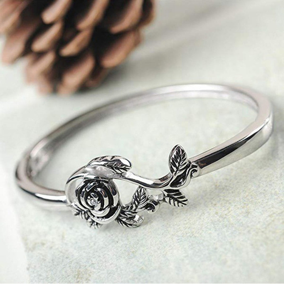 Wedding Ring Rose Design Elegant Classic Delicate Wedding Ring for Wedding Image 1