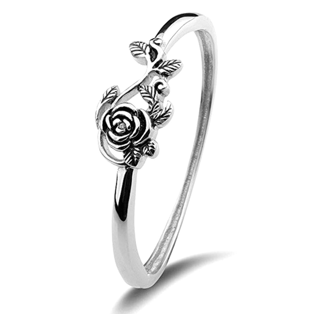 Wedding Ring Rose Design Elegant Classic Delicate Wedding Ring for Wedding Image 4