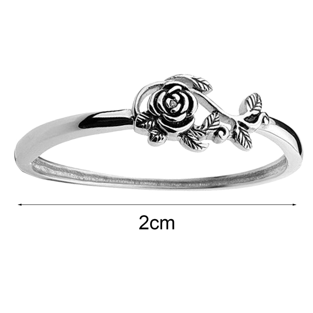 Wedding Ring Rose Design Elegant Classic Delicate Wedding Ring for Wedding Image 4