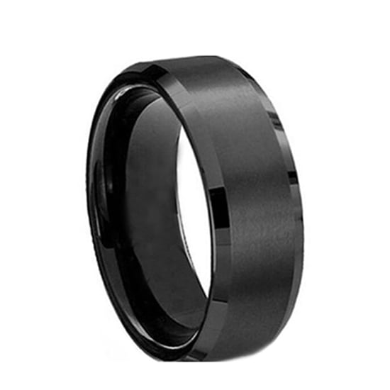 Fashion Unisex Titanium Steel Ring Wedding Band Couple Lovers Finger Jewelry Image 1