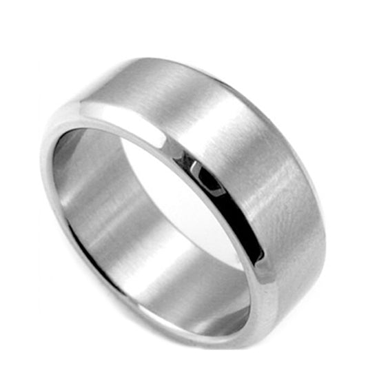 Fashion Unisex Titanium Steel Ring Wedding Band Couple Lovers Finger Jewelry Image 3