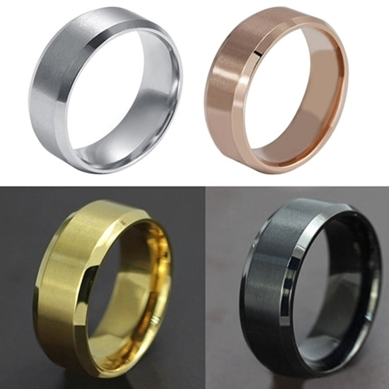 Fashion Unisex Titanium Steel Ring Wedding Band Couple Lovers Finger Jewelry Image 10