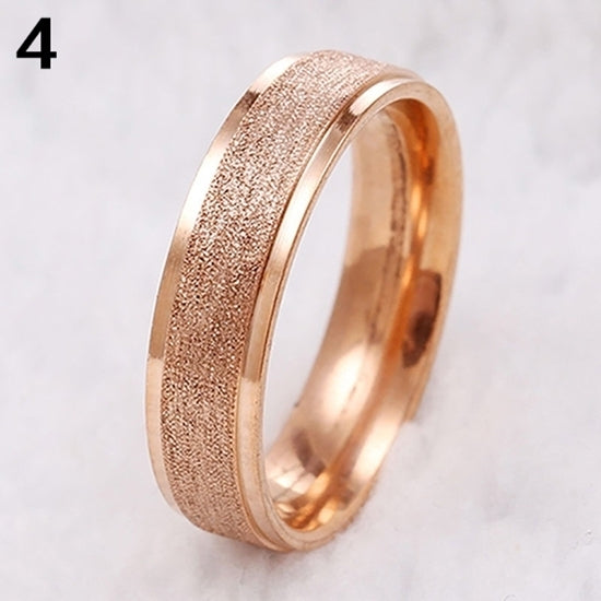 Men Women Wedding Band Ring Stainless Steel Matte Ring Jewelry Couple Gift Image 4