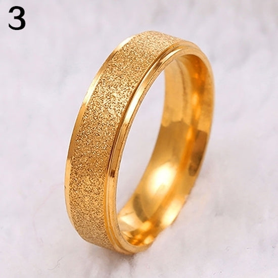 Men Women Wedding Band Ring Stainless Steel Matte Ring Jewelry Couple Gift Image 6