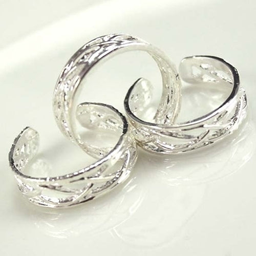 10 Pcs Adjustable Silver Plated Open Jewelry Toe Rings for Women Party Gift Image 1