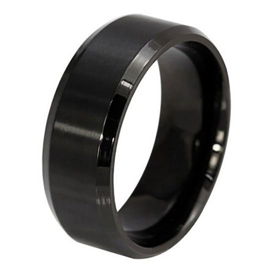 Mens Womens 8mm Wide Band 18K Gold Plated Titanium Steel Ring Jewelry US 5-14 Image 6