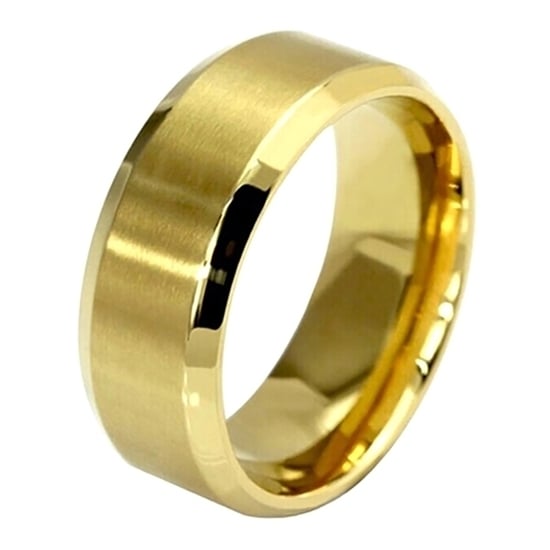 Mens Womens 8mm Wide Band 18K Gold Plated Titanium Steel Ring Jewelry US 5-14 Image 7