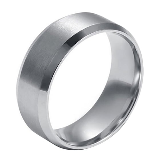 Mens Womens 8mm Wide Band 18K Gold Plated Titanium Steel Ring Jewelry US 5-14 Image 9