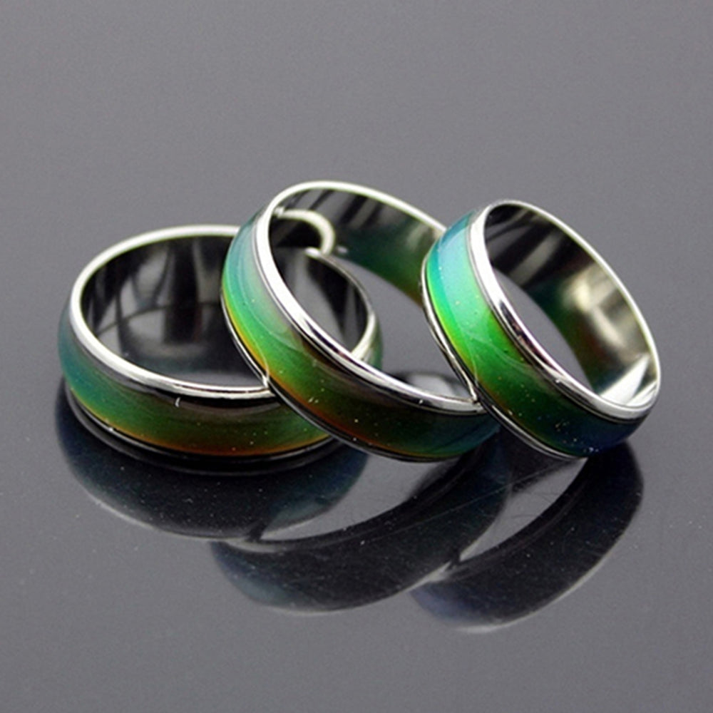 Women Men Creative Mood Temperature Color Changing Finger Ring Jewelry Gift for Party Club Dating Image 2