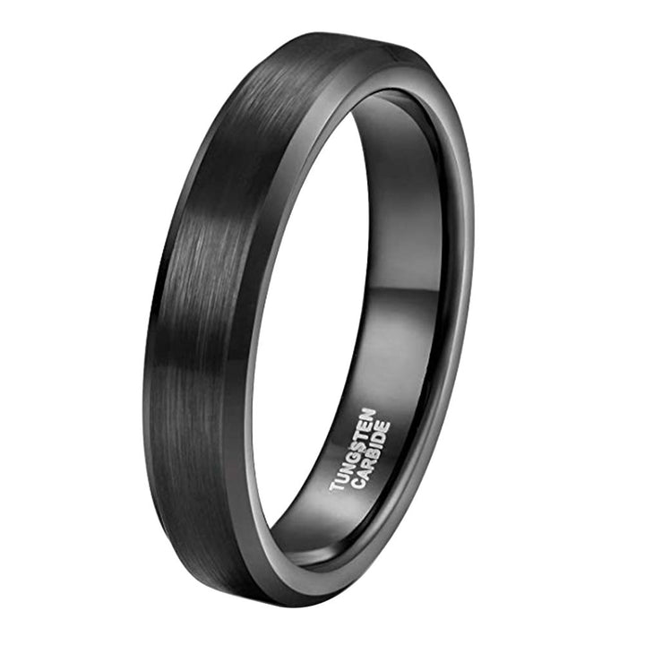 Wedding Engagement 4mm Tungsten Carbide Band Ring Men Women Finger Jewelry Gift Image 1