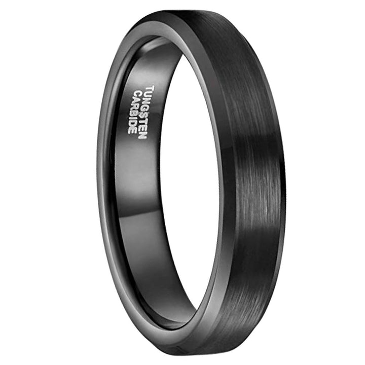 Wedding Engagement 4mm Tungsten Carbide Band Ring Men Women Finger Jewelry Gift Image 2