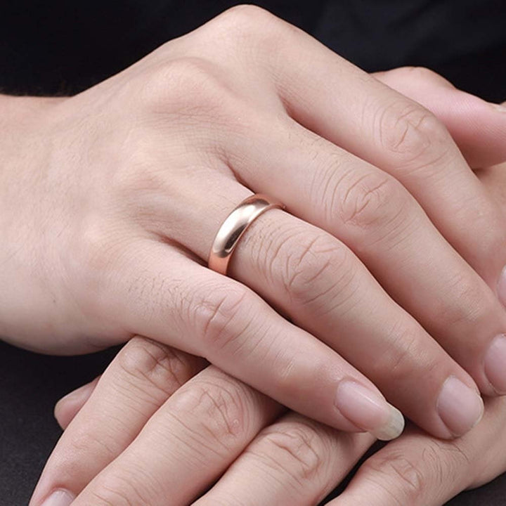 Fashion Unisex Fine Polishing Dome Stainless Steel Finger Ring Wedding Jewelry Image 4