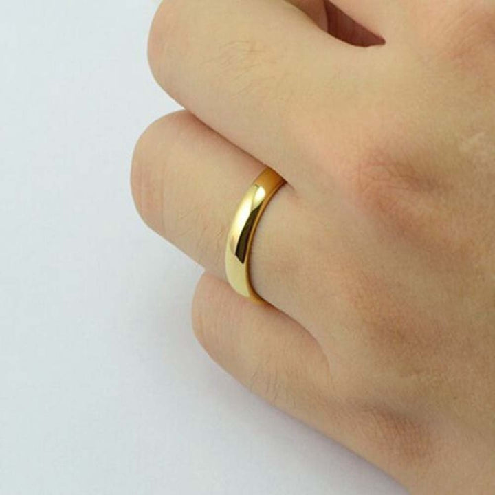 Fashion Unisex Fine Polishing Dome Stainless Steel Finger Ring Wedding Jewelry Image 8