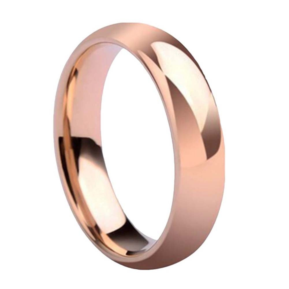 Fashion Unisex Fine Polishing Dome Stainless Steel Finger Ring Wedding Jewelry Image 12