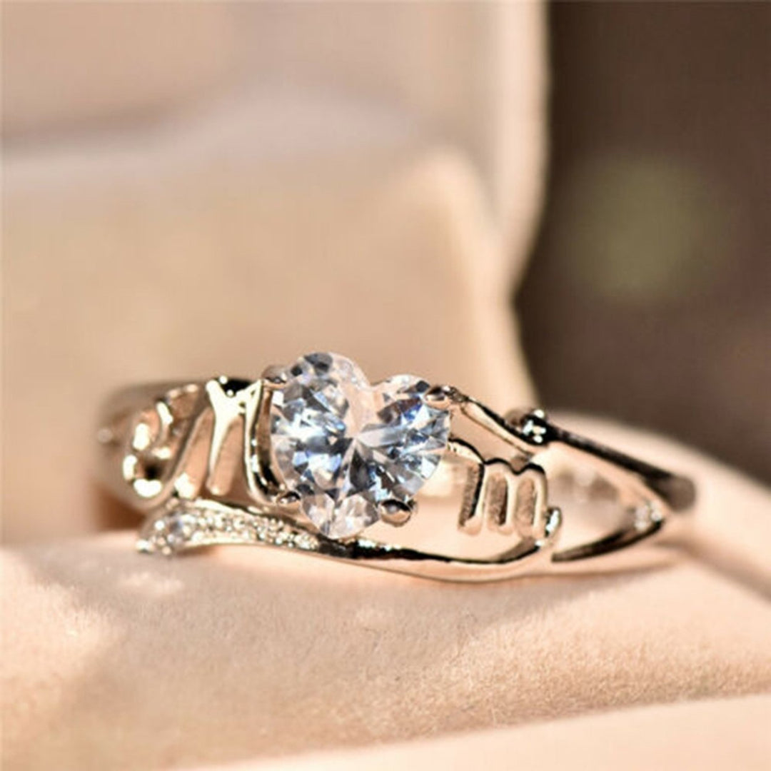 Finger Ring Fashion Delicate Alloy Love Heart Ring for Women Image 4