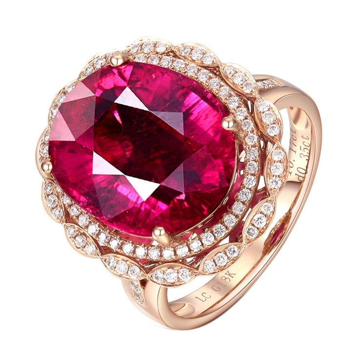 Luxury Women Faux Pigeon Blood Ruby Adjustable Finger Ring Wedding Jewelry Gift Image 1