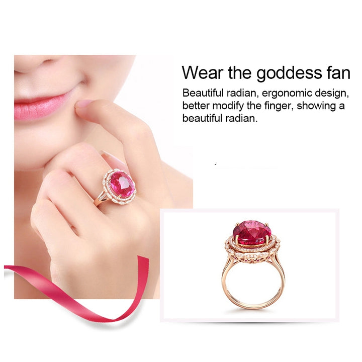 Luxury Women Faux Pigeon Blood Ruby Adjustable Finger Ring Wedding Jewelry Gift Image 8