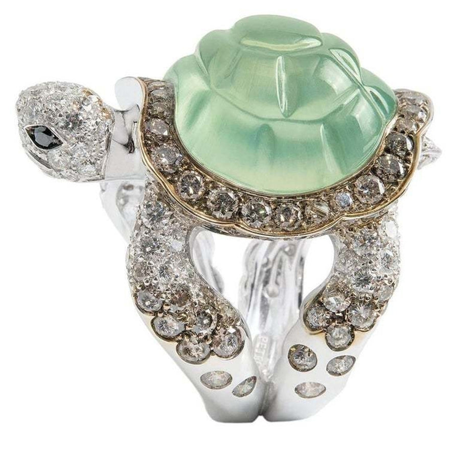 Fashion Women Rhinestone Inlaid Turtle Ring Wedding Engagement Jewelry Gift Image 1